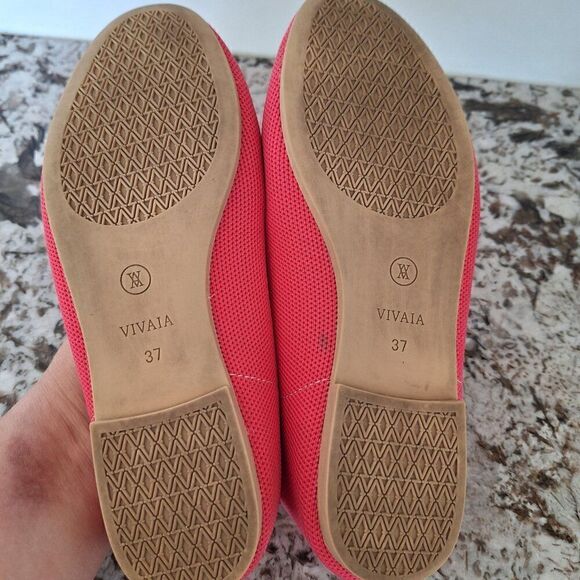 Vivaia Round-Toe Patterned Loafers Coral Red Size size 37 (6-6.5 US) - Picture 8 of 8